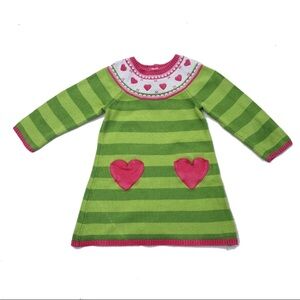 Girls Gymboree Dress Size 2T Heart Pockets Vintage